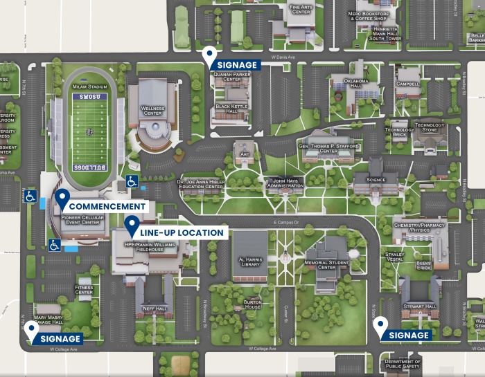 Commencement Map.